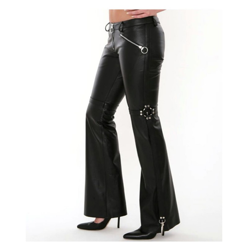 Women Low Waisted Flare Pants Club Wear 